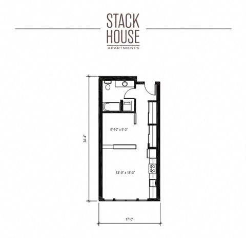 Stack House Apartments in Seattle, Washington S40 Floor Plan